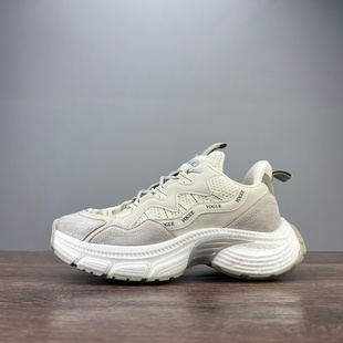 厚底增高百搭宝米花慢跑鞋 原单真皮外贸单 秋冬男运动休闲老爹鞋