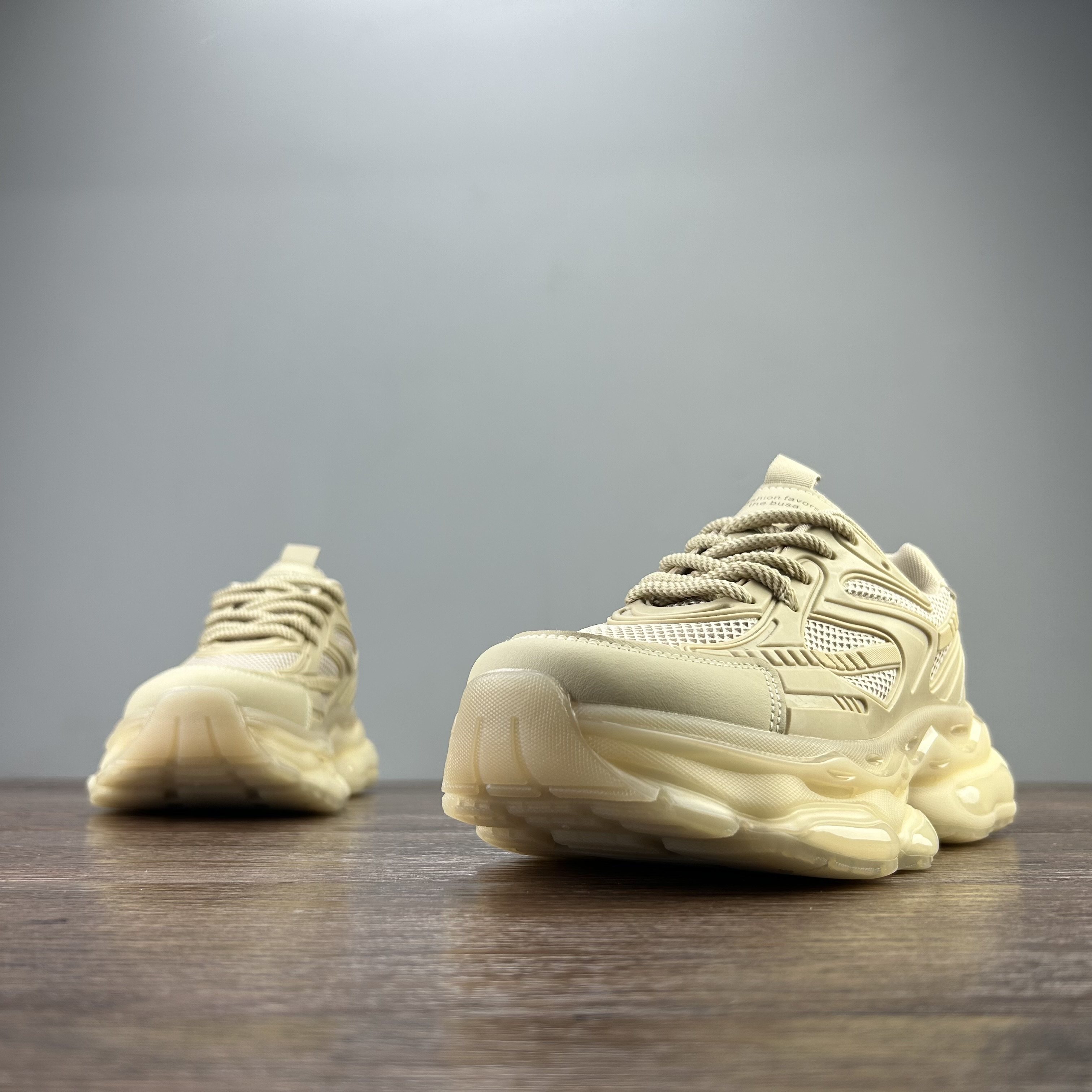 外贸 男士春秋爆米花老爹鞋透气缓震慢跑鞋潮韩版时尚百搭厚底