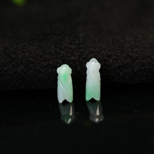 缅甸天然A货翡翠玉蝉知了