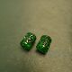 DIY手串配件 J198一对满绿缅甸天然A货翡翠圆柱形雕花路路通桶珠