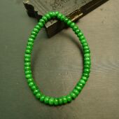 G955满色辣绿天然A货翡翠算盘珠子隔珠手串手链