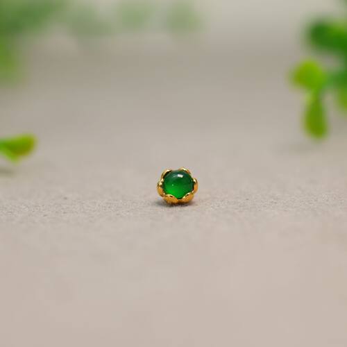 满绿天然A货翡翠蛋面小吊坠