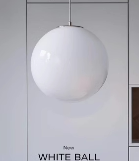 atoki照明 白球玻璃吊灯 波兰The artwork侘寂风风餐厅卧室圆球