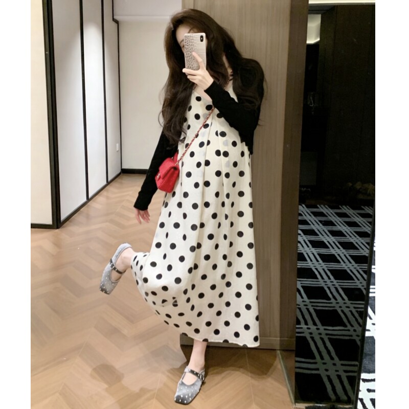 夏季韩版孕妇显瘦吊带裙两件套图片
