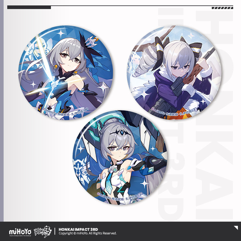 thumbnail for [miHoYo Honkai Impact 3] Stigmata Series Tinplate Badge Set Silkiana Fuhua miHoYo