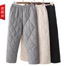 大码 女200斤老年人外穿加肥加大轻薄羽绒棉裤 老太太保暖长裤 棉裤