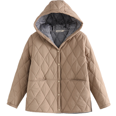 连帽时尚百搭棉衣通勤韩版