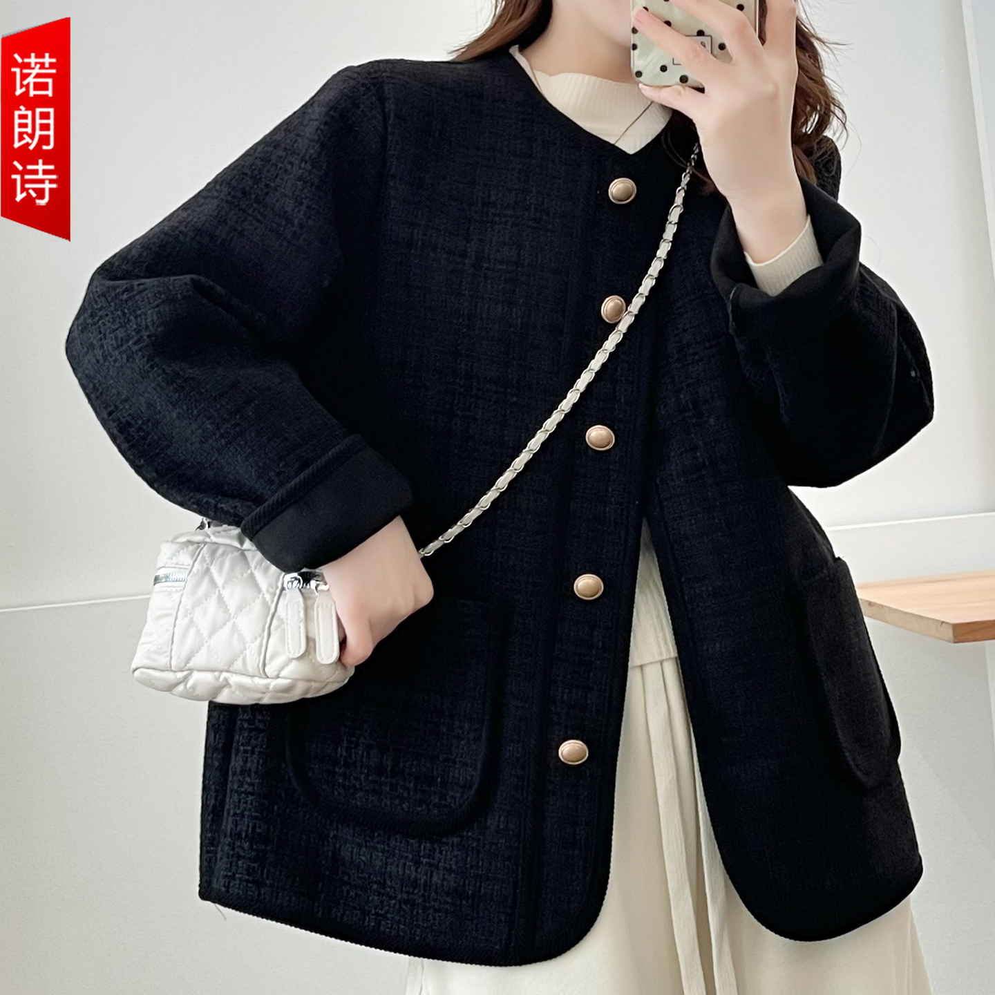 大码女装气质小香风减龄外套开衫