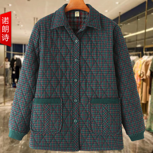 大码女装妈妈加肥加大码棉服外套