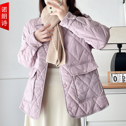 大码女装秋冬轻薄棉衣显瘦遮肉韩