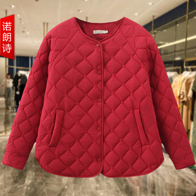 加肥加大保暖小棉袄洋气红色棉服