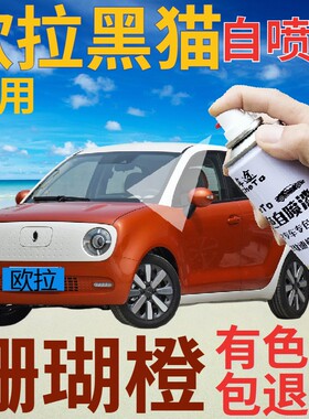 长城欧拉黑猫R1补漆笔珊瑚橙汽车划痕修复自喷漆橙色原厂桔橘黄色