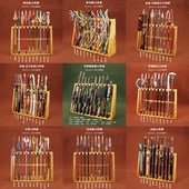 动漫兵器周边 礼物 古剑长枪斧戟刀迷你带木架日轮刀武器模型套装