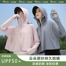 防晒衣女2024新款夏季防紫外线长袖薄款透气冰丝防晒服女upf50+