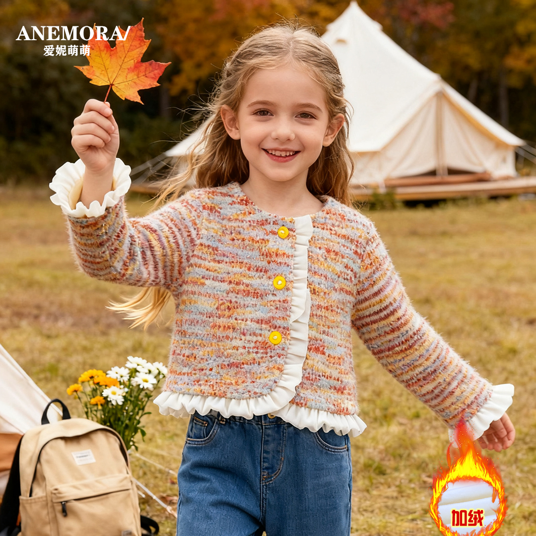 女童加绒小香风冬款外套