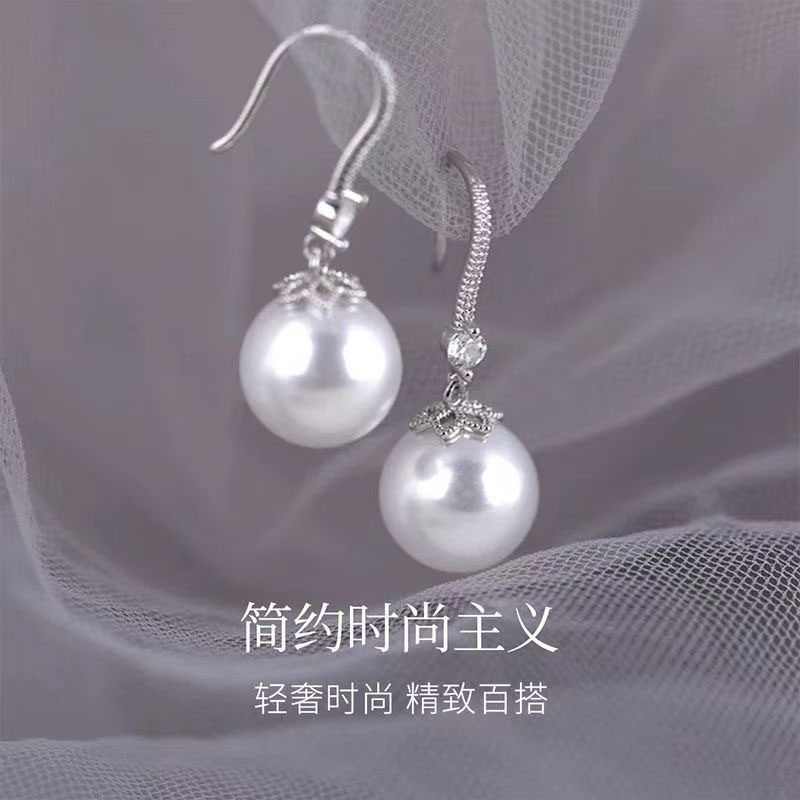 长款流苏耳环珍珠耳饰女银防过敏养耳洞2026新款爆款高级感轻奢