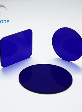 光学蓝色玻璃QB3 蓝色滤光片300-550nm通过 42*23*2mm