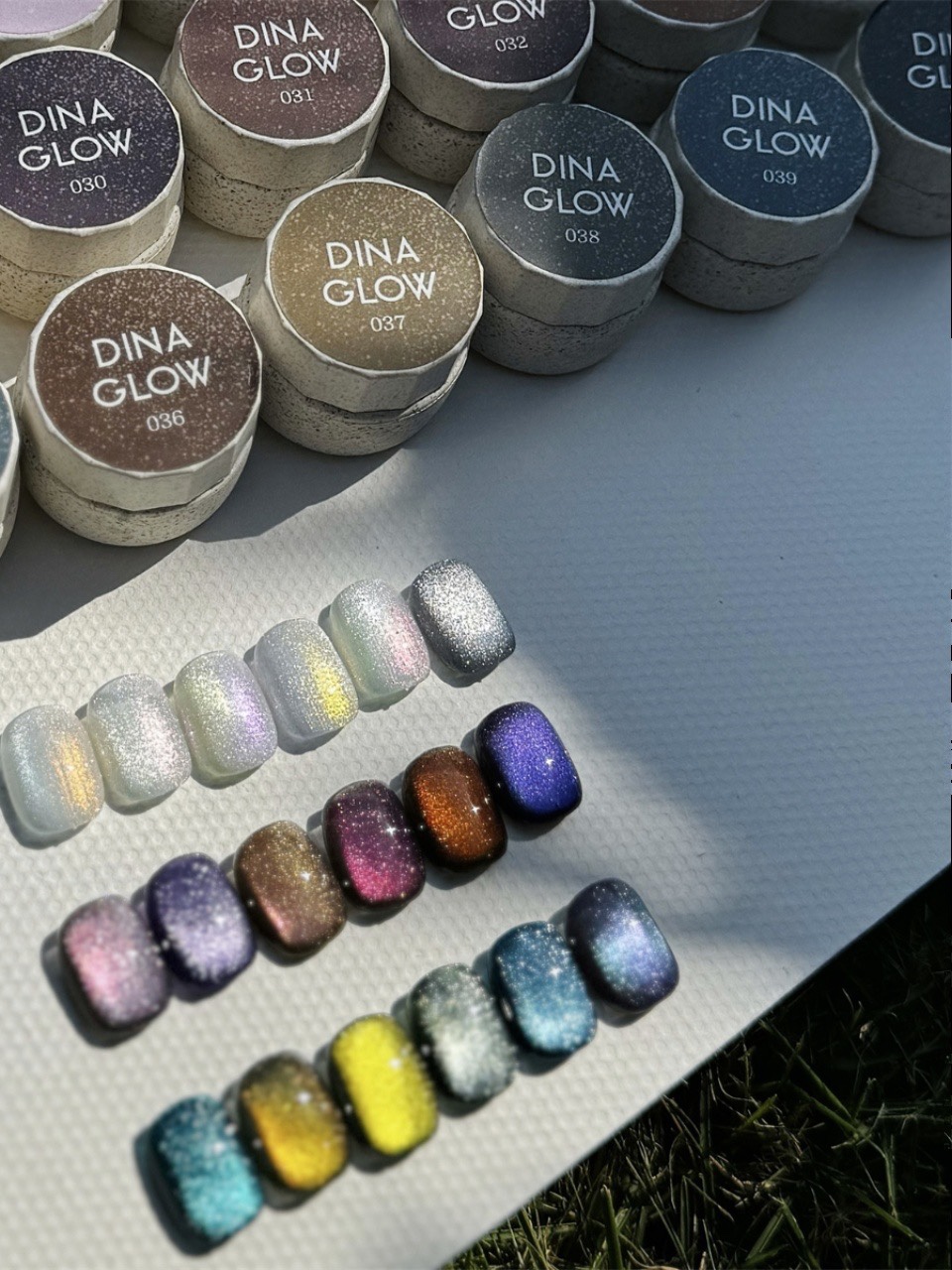 新品DINAGLOW星空猫眼甲油胶系列18色组合（23-40）美甲店专用5ml