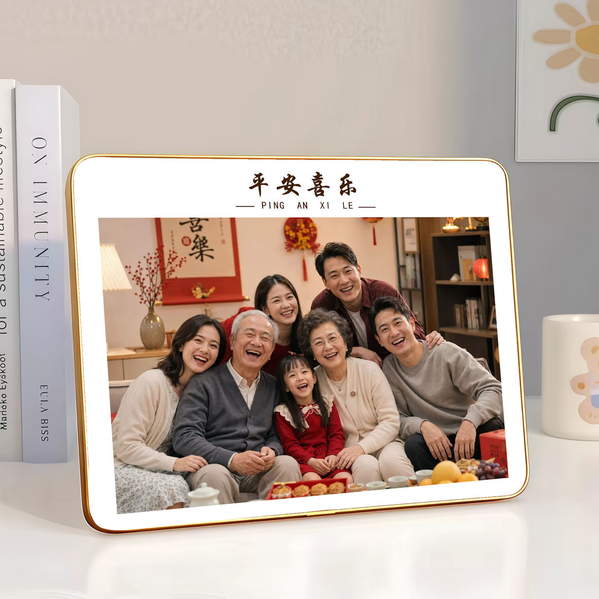 全家福相框定制大尺寸洗照片挂墙打印结婚相片做成水晶摆台加装裱