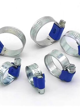 喉箍ABA型英式蓝带喉箍水管夹管箍碳钢紧箍件蓝头卡箍卡扣