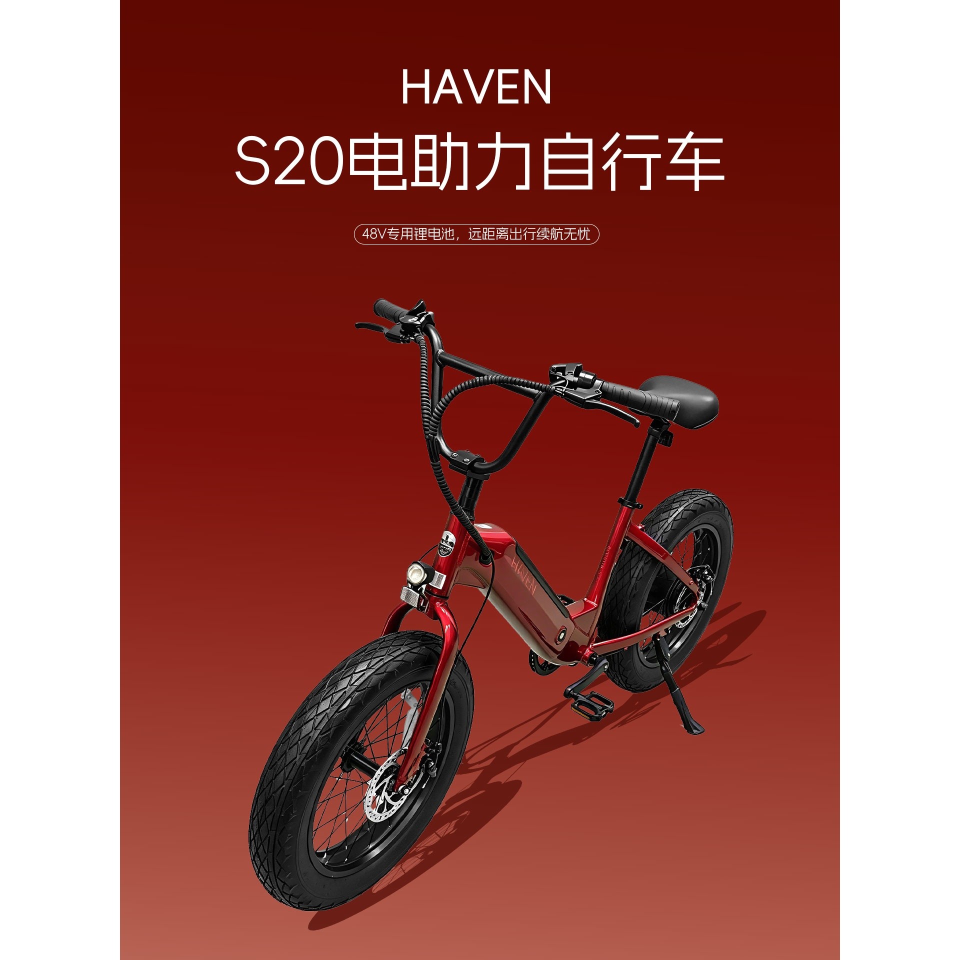 20寸宽胎电助力自行车锂电池长续航通勤智能代步铝合金变速两轮