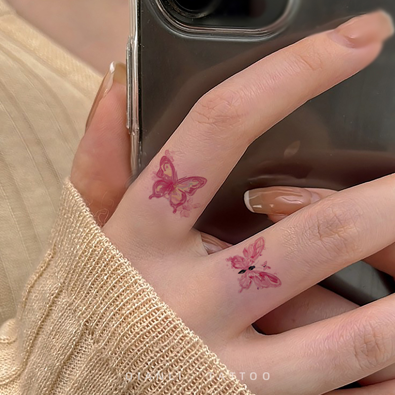 彩色小蝴蝶纹身贴防水持久