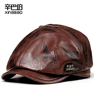 多种戴法男士八角帽中老年人复古女报童帽秋冬季保暖大头围高级感