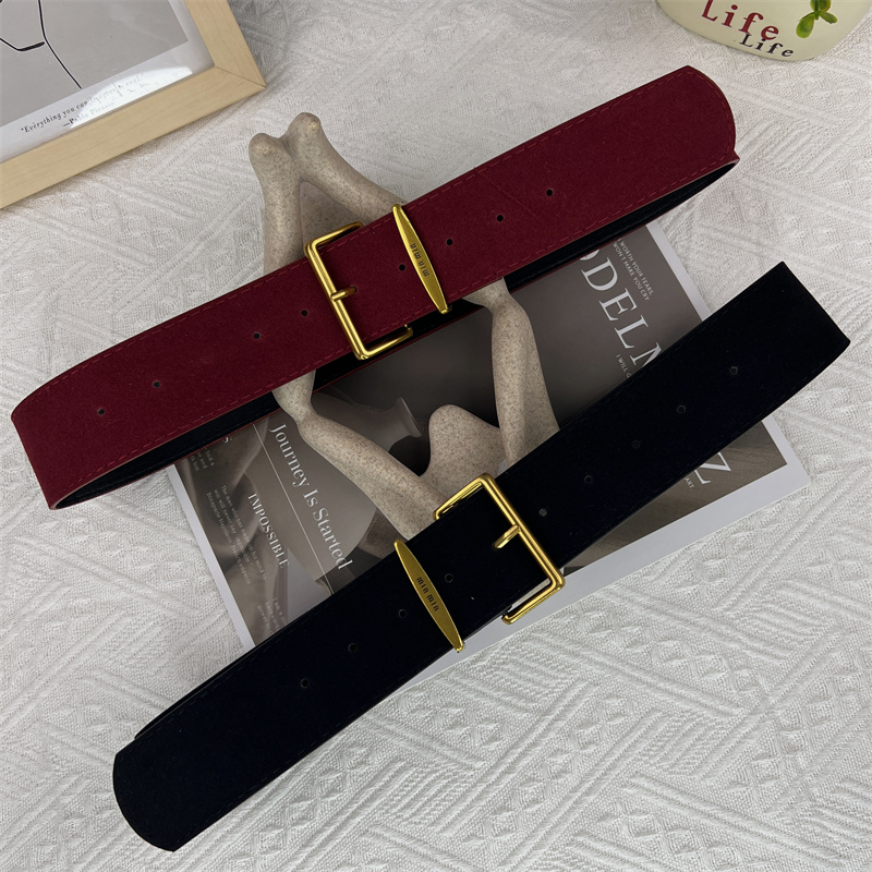 绒面腰带女束腰装饰皮带宽版腰封