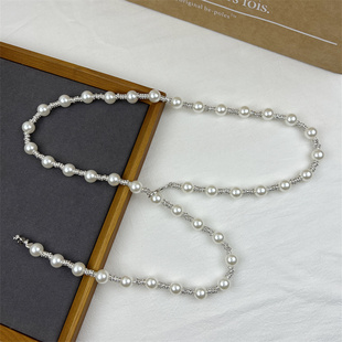 高级感珍珠腰带女配裙子装 百搭 饰连衣裙毛衣串珠腰链配饰2025新款