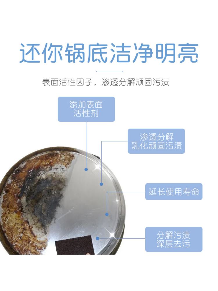 不锈钢清洁膏台面板厨房清洁去除锅底护栏除锈清洁剂保洁神器