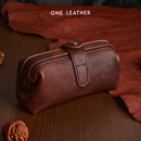 一皮oneleather文玩包随身收纳包男女通用口金手包文玩袋头层牛皮