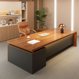 新疆西藏包邮办公桌老板桌办公室桌椅组合单双人员工位轻奢高级感