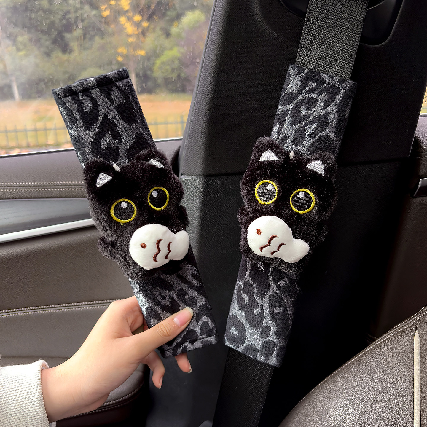 可爱猫咪汽车安全带护肩套创意车载保险带护肩套汽车内防勒保护套,汽车用品/电子/清洗/改装,手刹套/档把套/套饰套装,淘宝优惠券,粉丝福利购,淘宝优惠卷