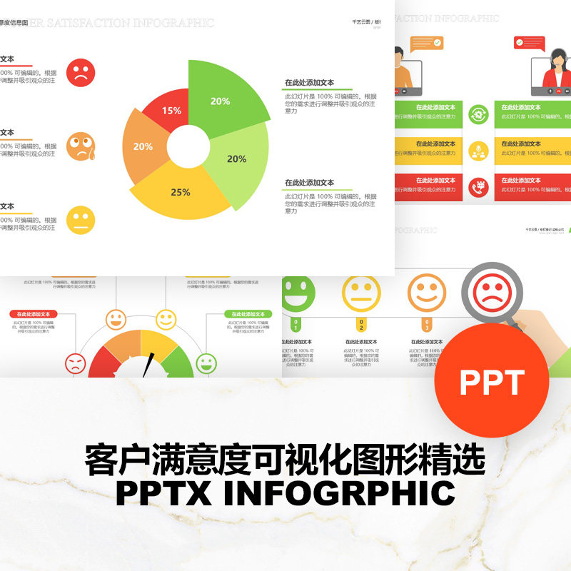 用户满意度调查工作总结报告可视化素材PPT模板