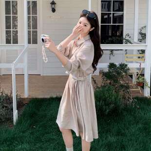 P140 26年春季 1618 亮丝面料连衣裙151 K228 新款