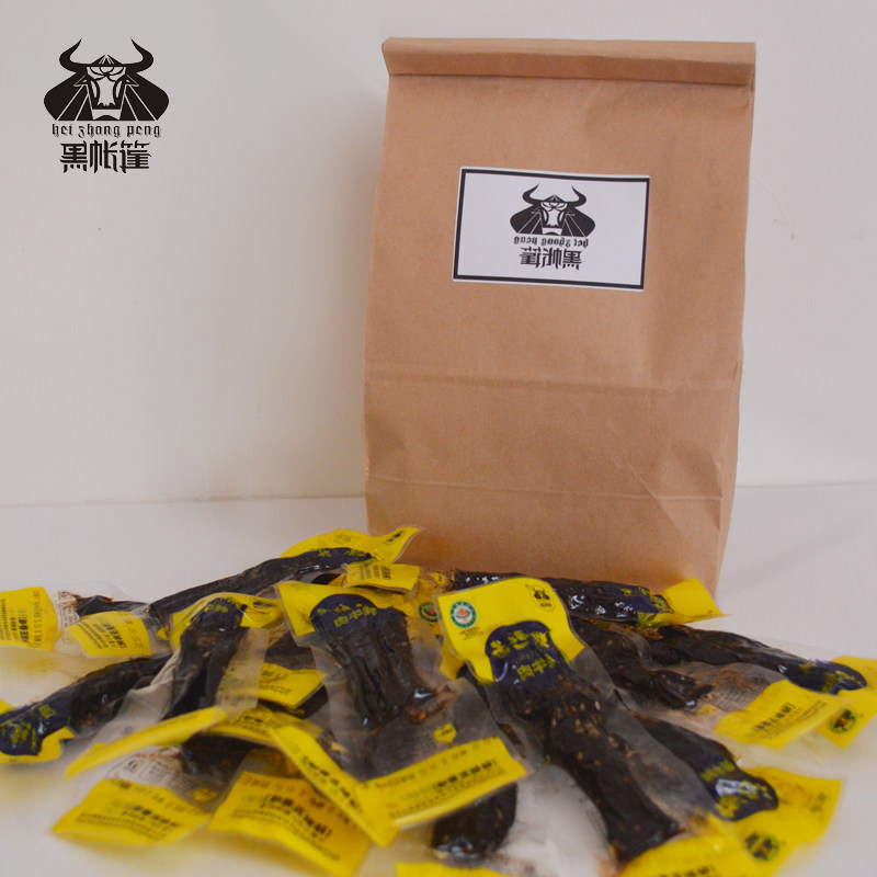 黑帐篷牦牛肉干藏区特产麻辣内蒙古手撕牦牛肉散装零食500g