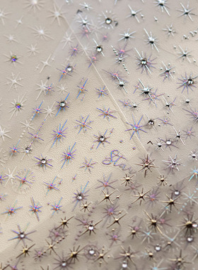 晶钻烫金闪亮六星芒美甲贴纸tomoni浮雕背胶镭射粉指甲贴纸装饰品