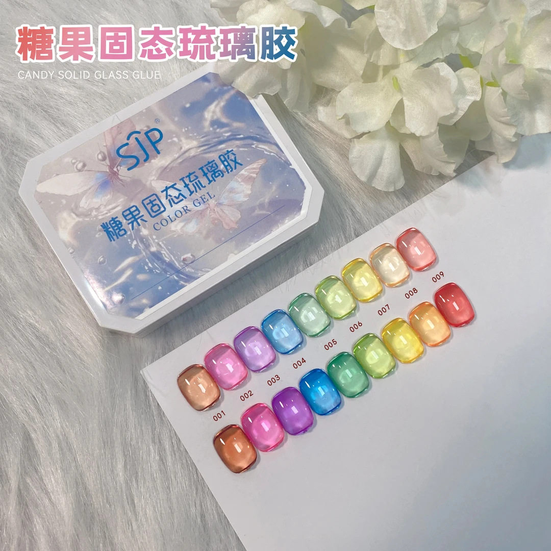 糖果固态琉璃胶夏日款显白甲油胶
