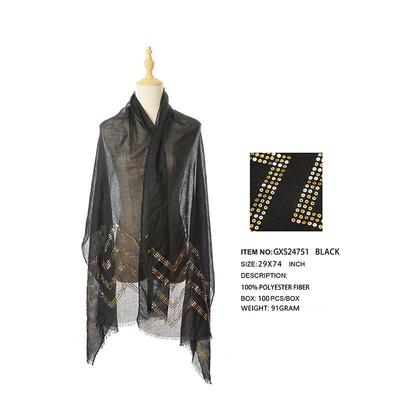 Sequined yarn-dyed scarf headscarf scarf silk scarf