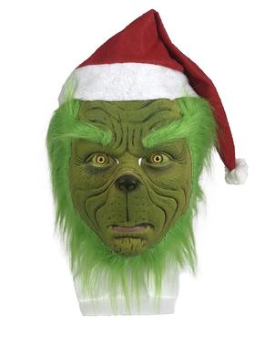 Grinch the Green Haired Mask Headgear Party Costume