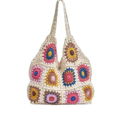 Women Bag Shoulder Underarm Knitted Bag Tote Crocheted