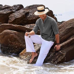 shirt shirt button Mens tops sleeve mens pineapple stand