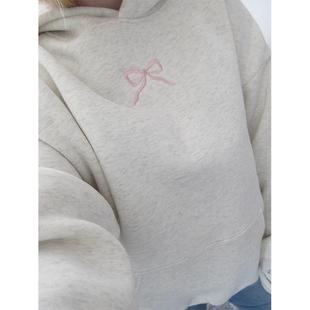 top sweatshirt pullover gray pattern bow letter floral