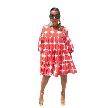 polka print shirt casual button front shirt womens