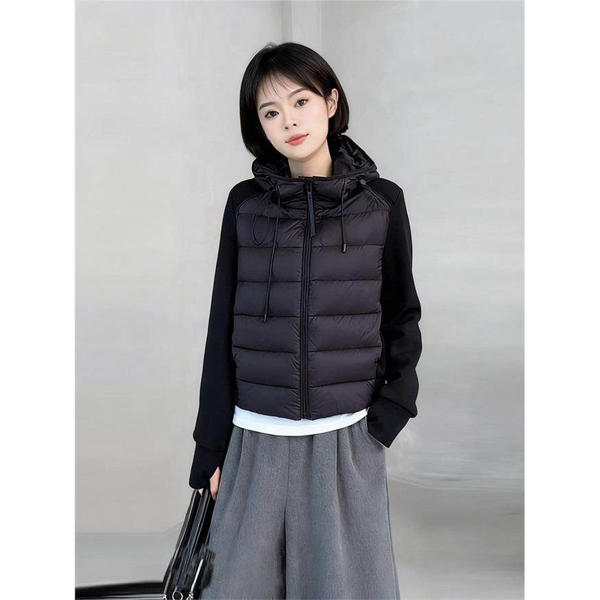 撞色保暖棉服女2025秋冬新款通勤休闲连帽时尚拼接百搭棉衣短外套,个性定制/设计服务/DIY,棉服工装,淘宝优惠券,粉丝福利购,淘宝优惠卷