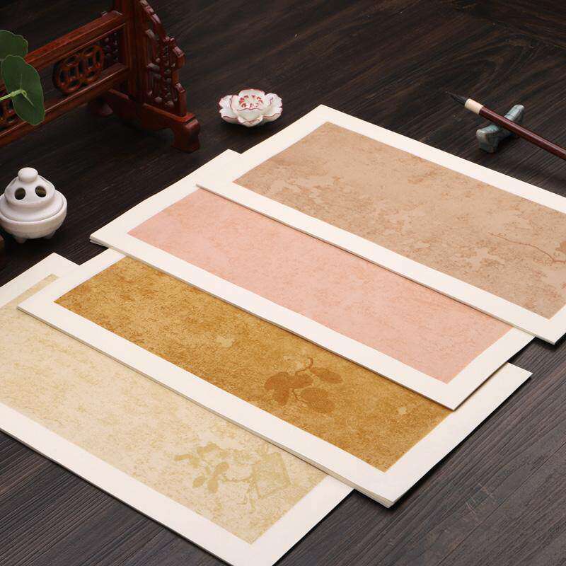挥洒宣纸 蜡染邵农花笺古风做旧复古信笺纸半生半熟小品诗词古风