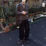 网图美式复古拼色毛边设计感假两件针织毛衣男女MYY66-特P65，男装针织衫/毛衣，星座1007（原301D）