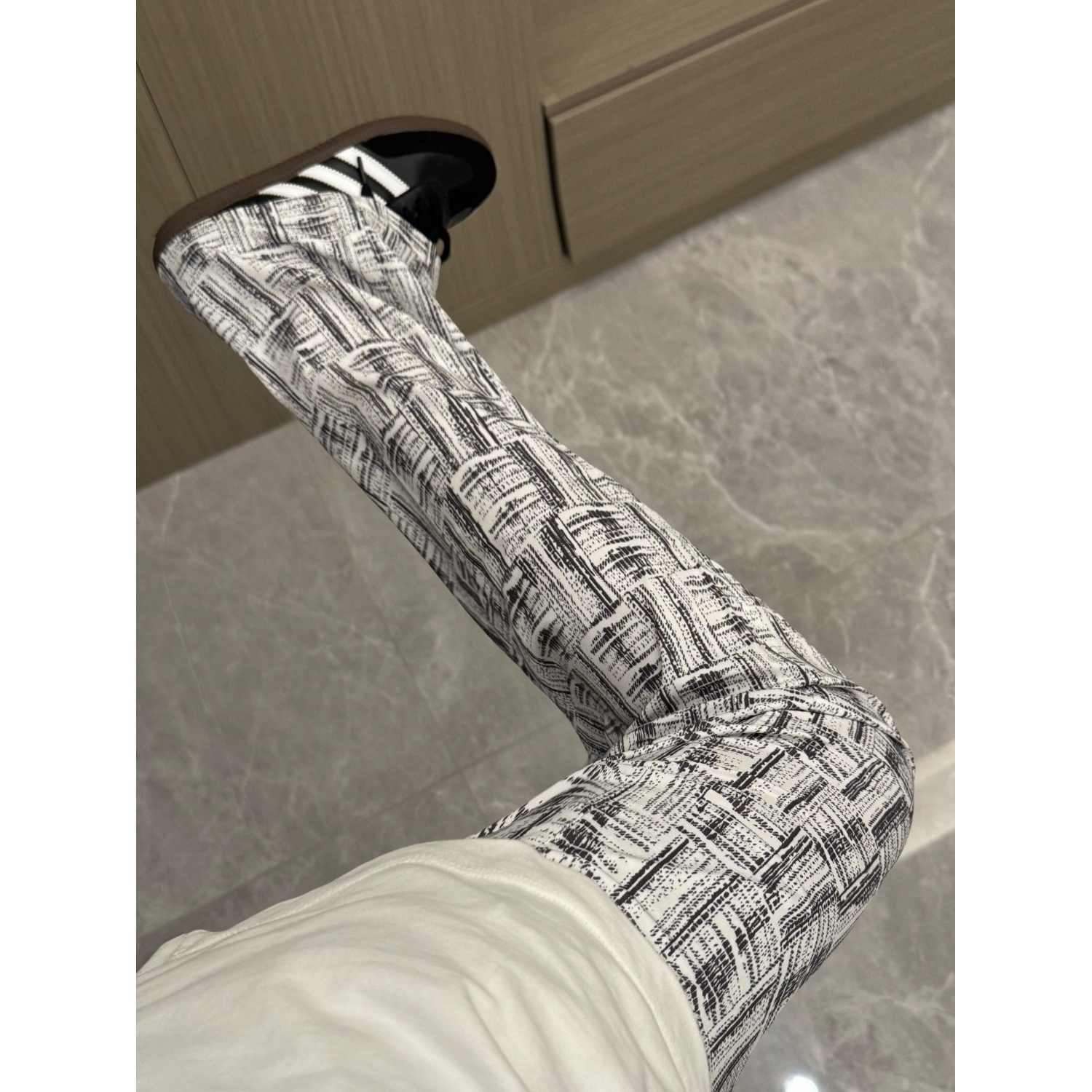 男士宽松直筒休闲长裤新款高街百搭格纹脏脏裤RA210-特P35，男装休闲裤，星座1007（原301D）