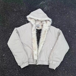 网图座山雕连帽毛领棉服男女冬季美式高街短款棉衣外套FF94-特P98图片