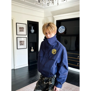 网图美式复古短款男女立领飞行员夹克外套BP1054-特P82图片